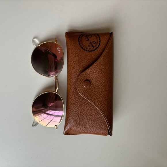 Ray Bans Round Mirrored Sunglasses